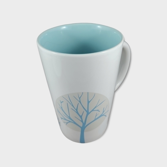 DAVIDS TEA Mug with Ceramic Lid Retired Nordic Blue Winter Tree Perfect Cup - Picture 4 of 6